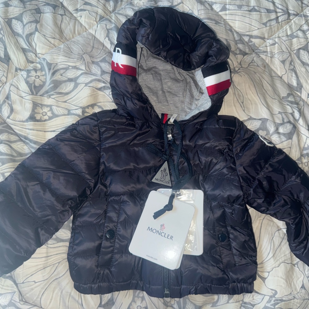 Moncler Kids Black Puffer Jacket with Hood